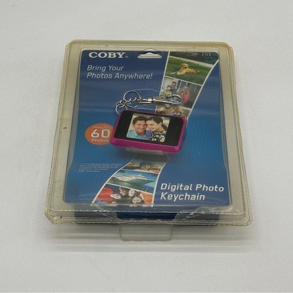 Digital Photo Keychain Key Ring LCD Screen USB DP151 60 Photos 2009 NIB COBY - Picture 1 of 4